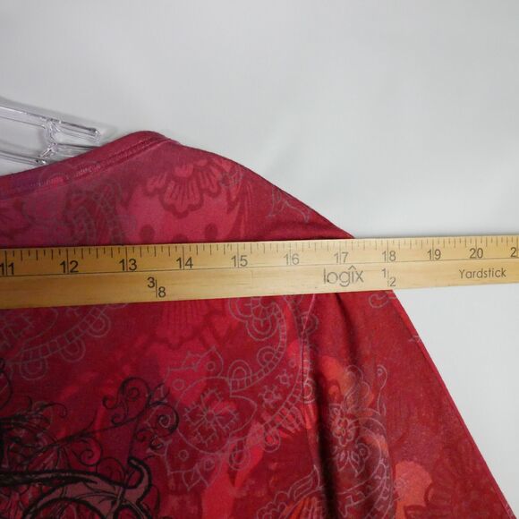 Appropriate Behavior Size XXL Short Sleeved Tunic BOHO Design Top Rhinestone - Picture 9 of 14